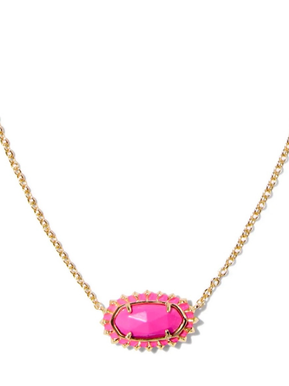 Kendra Scott | Elisa Gold Color Burst Necklace {Neon Pink Magnesite}